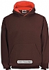 Sudadera Infantil Con Capucha Combinada Madrid Joylu - Color Chocolate/Naranja